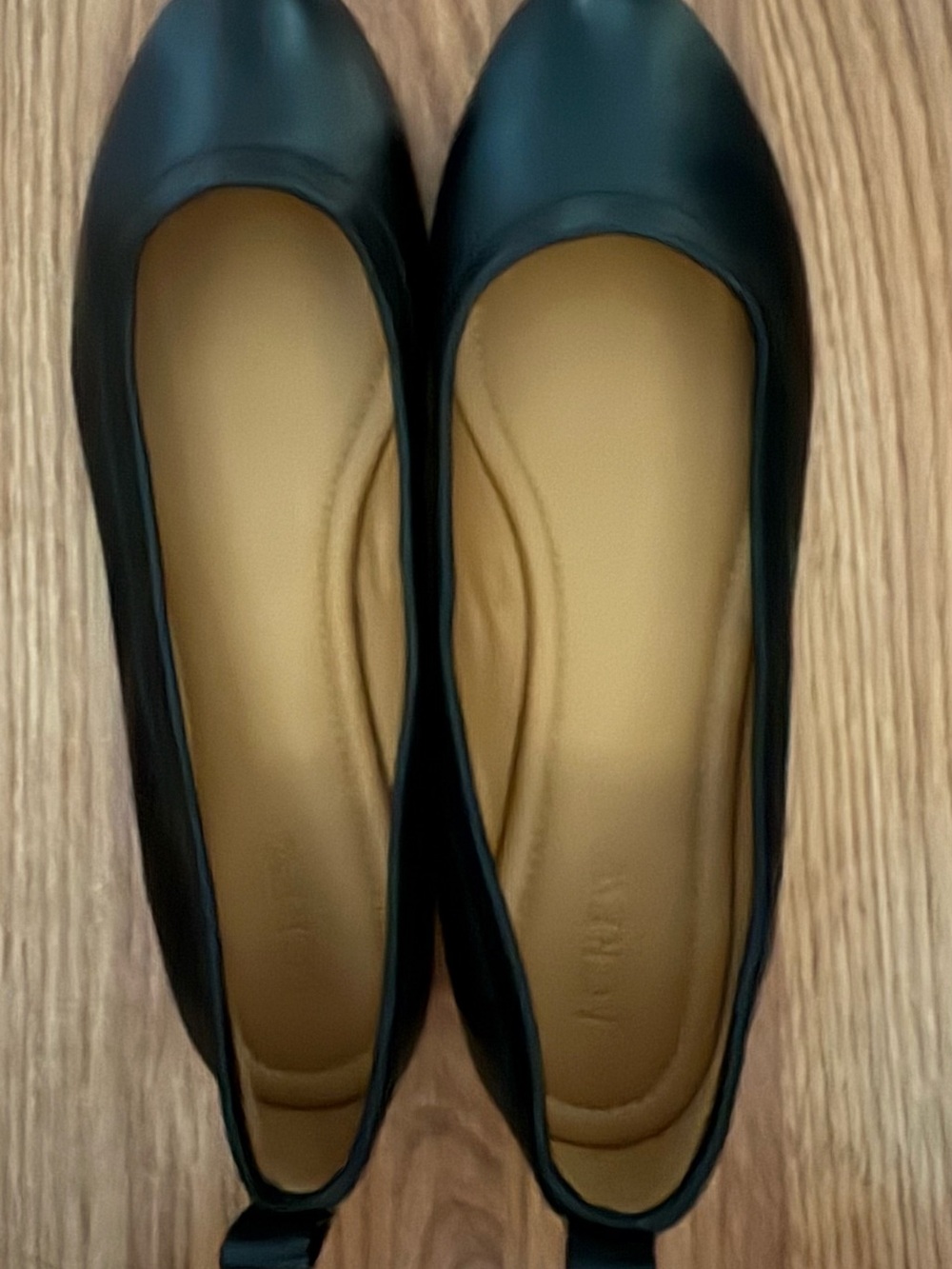 J. Crew Black Leather Ballet Flats